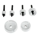 RS PRO Hole Saw Set 6 Pieces, Cobalt, Diameter 16 to 51 mm, Cut Depth 12 mm, Arbor Included 918-6412
