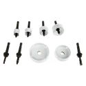 RS PRO Hole Saw Set 6 Pieces, Cobalt, Diameter 16 to 51 mm, Cut Depth 12 mm, Arbor Included 918-6412