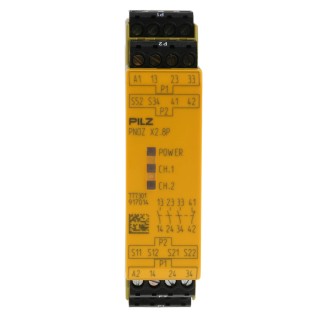 Pilz PNOZ X2.8P 24V ac/dc Safety Relay with 3 Safety Contacts and 1 Auxiliary Contact 777301