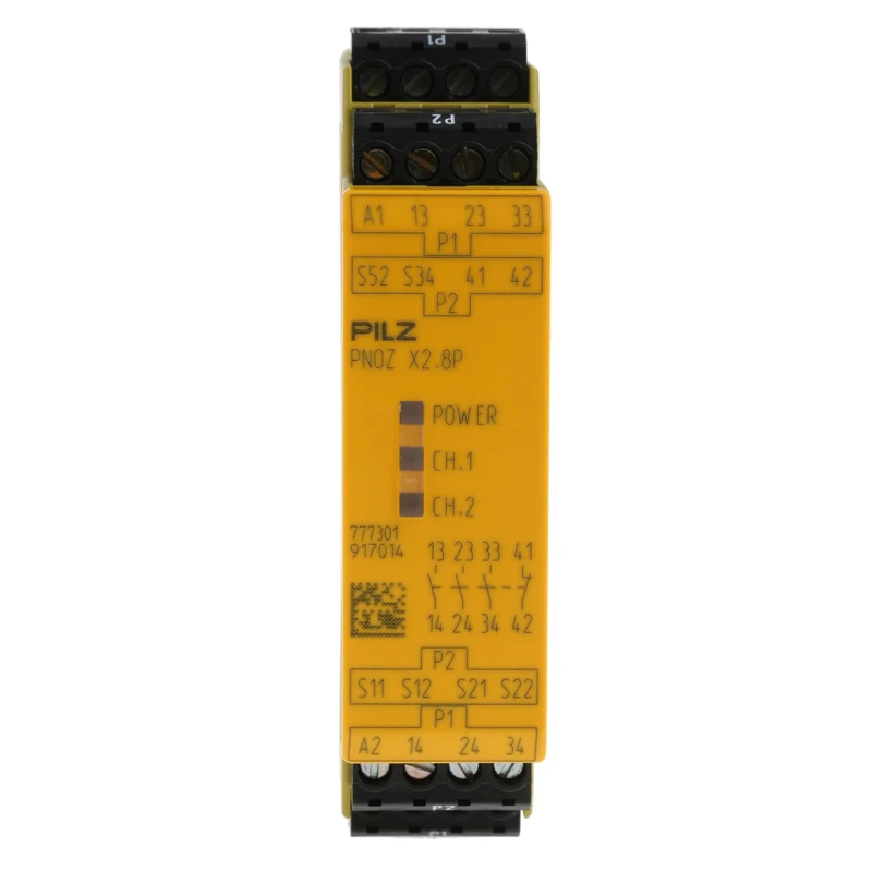 Pilz PNOZ X2.8P 24V ac/dc Safety Relay with 3 Safety Contacts and 1 Auxiliary Contact 777301