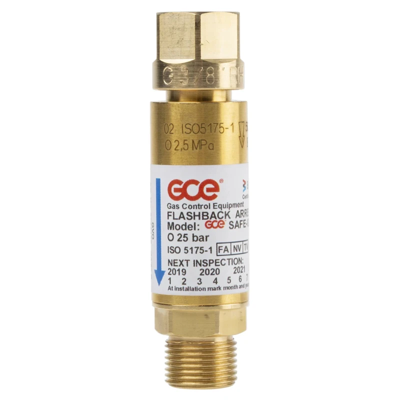 GCE Blow Torch Oxygen Welding Accessory with Inline Fuel Flashback Arrestor Safety Device 0764470RS