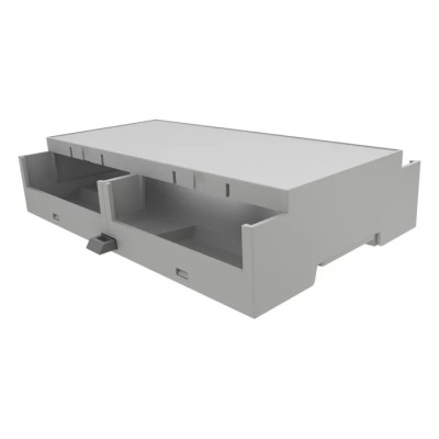 Italtronic DIN Rail Enclosure Modulbox Compact 8M XTS A Version ABS Grey 90mm H x 139mm L x 87mm W 35.0807000.BL
