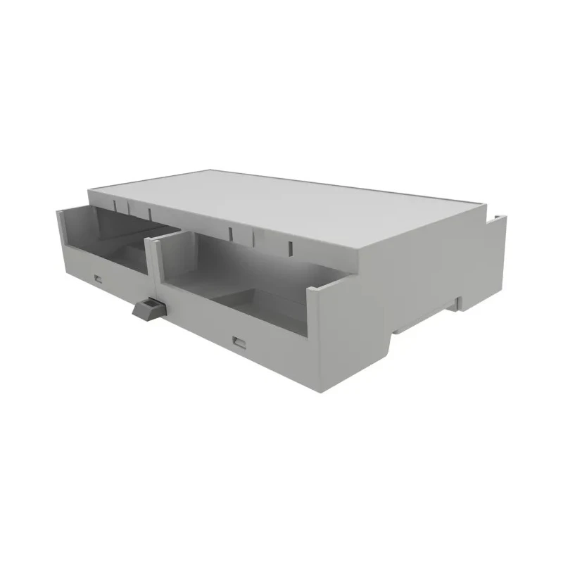 Italtronic DIN Rail Enclosure Modulbox Compact 8M XTS A Version ABS Grey 90mm H x 139mm L x 87mm W 35.0807000.BL