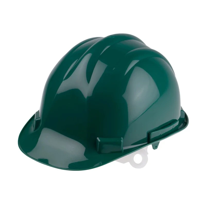 Portwest High-Density Polypropylene Green Safety Helmet Adjustable with 4-Point Suspension 918-5642