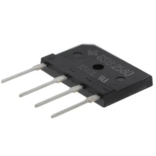 Vishay Bridge Rectifier Through Hole GSIB-5S Package, 800 V Peak Reverse Repetitive Voltage, 350 A Peak Surge GSIB2580-E3/45
