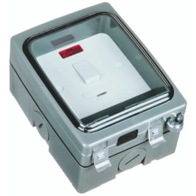 Timeguard 13A 2 Gang Switched Fused Spur 230V AC Polycarbonate IP66 BS1363 TGV103N
