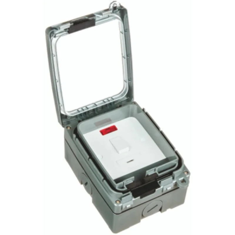 Timeguard 13A 2 Gang Switched Fused Spur 230V AC Polycarbonate IP66 BS1363 TGV103N