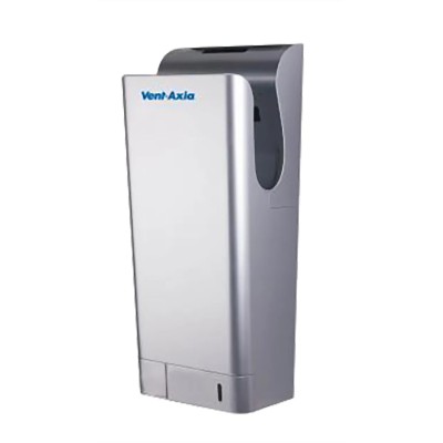 Vent-Axia Automatic Hand Dryer 2.05 kW, Double Sided Twin Jet Technology, Anti-Bacterial Satin Finish Jet Dry Plus