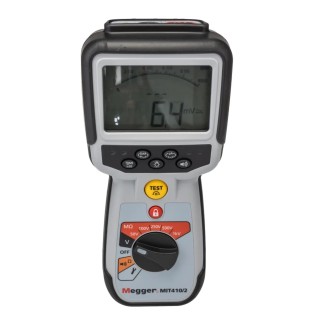 Megger Insulation Tester 10 V Min, 1 kV Max, 200 GΩ Resistance, CAT IV Safety Level MIT410 2