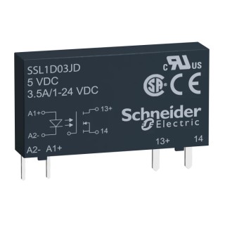 Schneider Electric Harmony Relay Series Solid State Relay, 3.5 A Load, PCB Mount, 24 V DC Load, 12 V DC Control SSL1D03JD