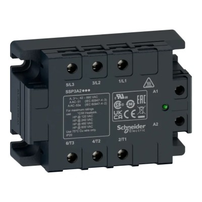 Schneider Electric Harmony Relay Series Solid State Relay, Panel Mount, 50 A Load Current, 530 V AC Load SSP3A250P7T