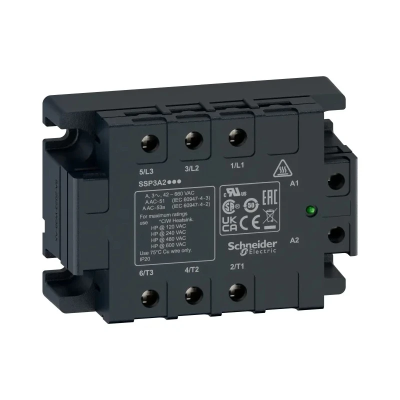Schneider Electric Harmony Relay Series Solid State Relay, Panel Mount, 50 A Load Current, 530 V AC Load SSP3A250P7T