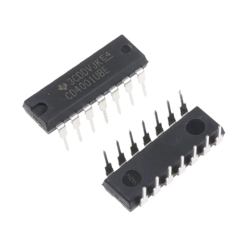 Texas Instruments 4 2-Input NOR Logic Gate, 14-Pin PDIP CD4001UBE