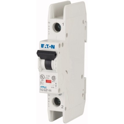 Eaton xEffect Miniature Circuit Breaker 1-Pole 2A Type C 415V AC 48V DC 10kA Breaking Capacity 102080 FAZ-C2/1-NA