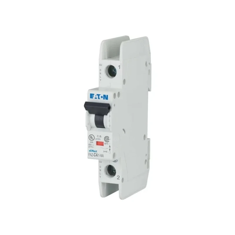 Eaton Miniature Circuit Breaker 1-Pole 4A Type C Thermal Magnetic Tripping 415V AC 48V DC 10kA Breaking 102082 FAZ-C4/1-NA