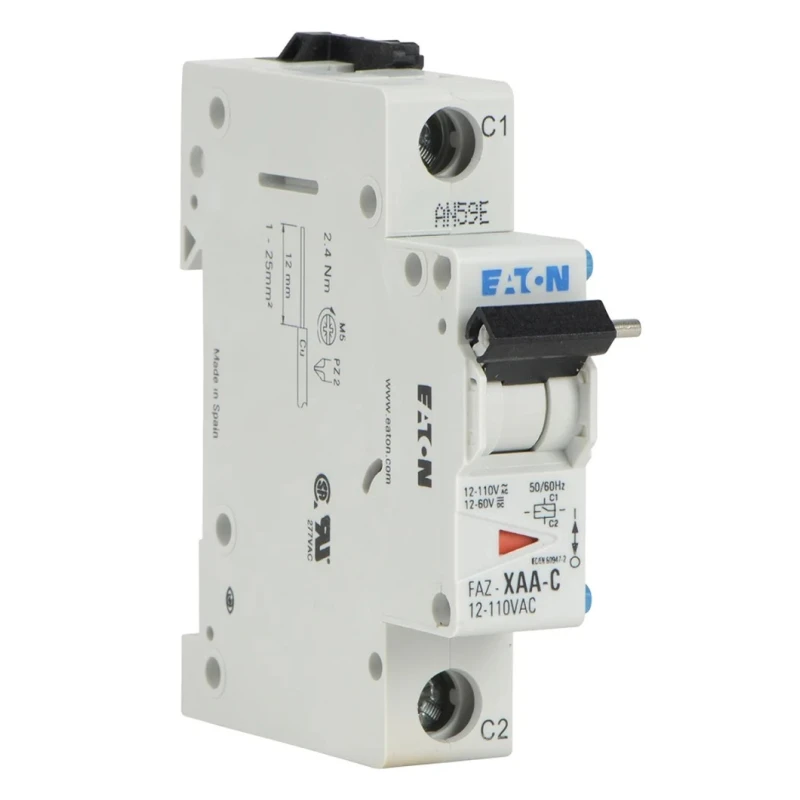 Eaton Top Hat Rail Shunt Trip for use with FAZ Series MCB/RCBO 278518 FAZ-XAA-C-12-110VAC