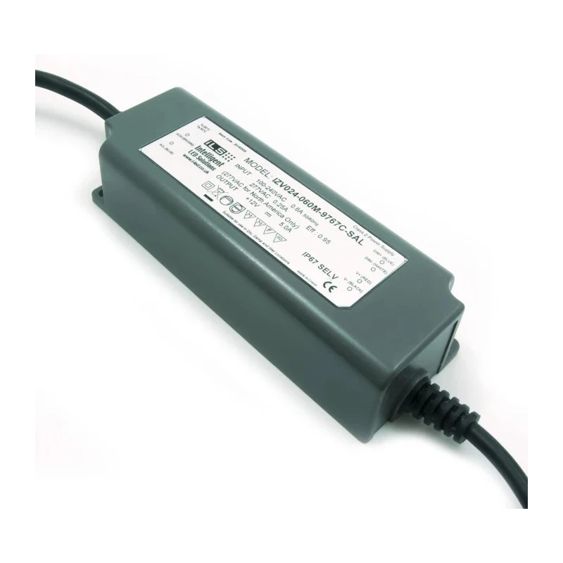 Intelligent LED Solutions IP67 5 Output LED Driver 24V 60W 1.67A 0 to 10 V PWM Resistance 