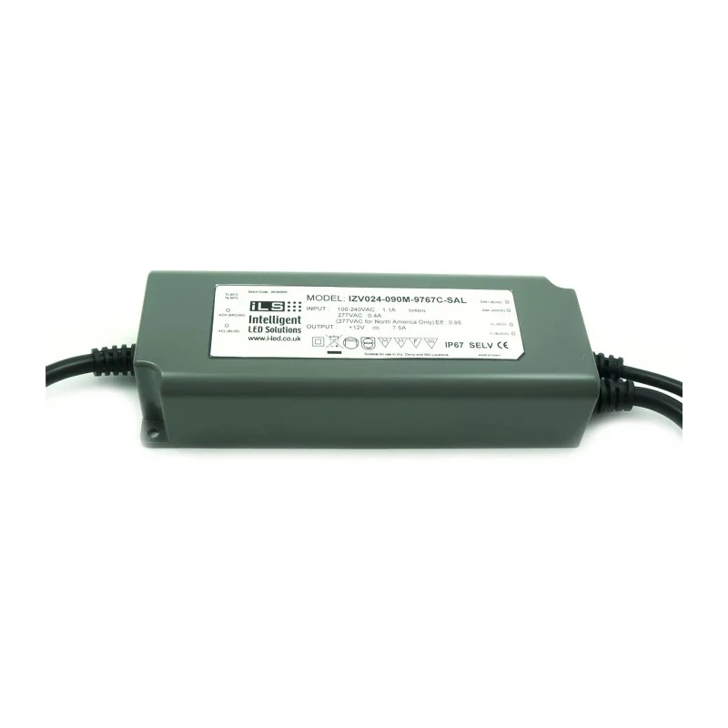 Intelligent LED Solutions IP67 5 Output LED Driver 24V 90W 3.75A 0 to 10 V PWM Resistance 
