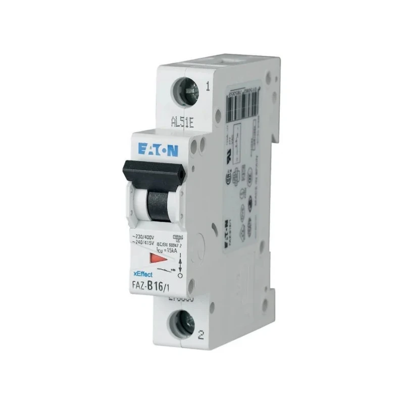 Eaton xEffect Miniature Circuit Breaker, 1-Pole, 10A, Type B Thermal Magnetic, 240V AC, 48V DC, 10 kA 278531 FAZ-B10/1