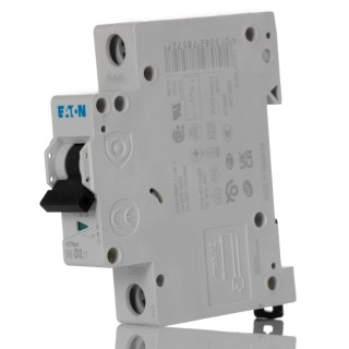 Lovato Electric xEffect Miniature Circuit Breaker, 1-Pole, 2A, Type D, 240V AC, 48V DC, 10kA Breaking 278572 FAZ-D2/1
