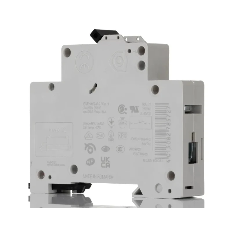 Lovato Electric xEffect Miniature Circuit Breaker, 1-Pole, 2A, Type D, 240V AC, 48V DC, 10kA Breaking 278572 FAZ-D2/1
