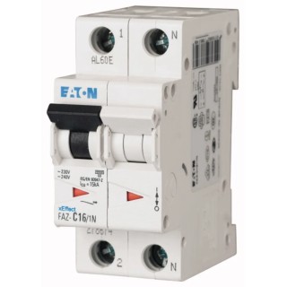Eaton xEffect FAZ Miniature Circuit Breaker, 1-Pole, 20A, Type C, 240V AC, 48V DC, 10kA Breaking Capacity 278675 FAZ-C20/1N