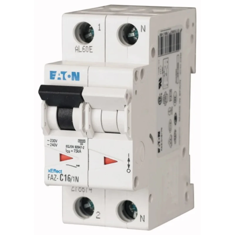 Eaton xEffect FAZ Miniature Circuit Breaker, 1-Pole, 20A, Type C, 240V AC, 48V DC, 10kA Breaking Capacity 278675 FAZ-C20/1N