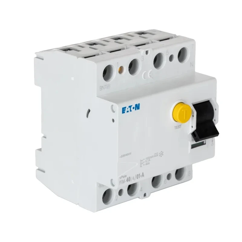 Eaton PFIM Series Residual Current Circuit Breaker 40A 4-Pole 100mA Type A 10kA 230V 400V 235440 PFIM-40/4/01-A-MW