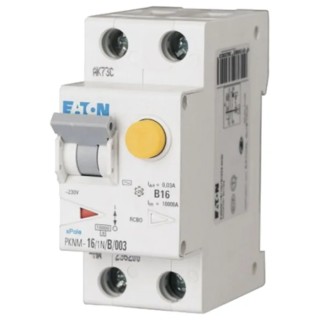Eaton PKNM Series Residual Current Device 6A 2-Pole 30mA Type B 10kA 230V AC 236012 PKNM-6/1N/B/003-A-MW