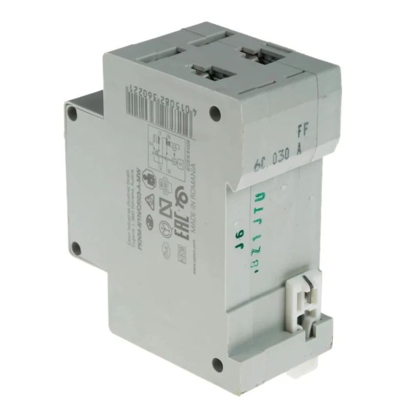Eaton Residual Current Device PKNM Series 6A 2-Pole 30 mA Type C 10 kA 230V AC 236022 PKNM-6/1N/C/003-A-MW