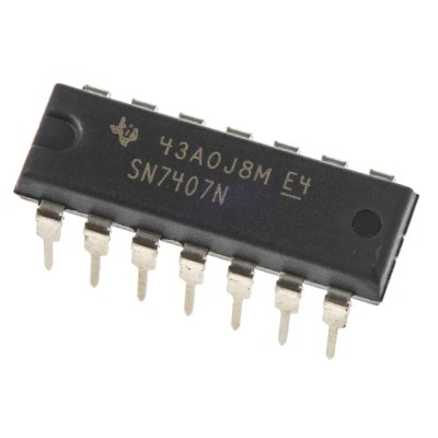 Texas Instruments 6-Channel Buffer & Line Driver Open Collector Non-Inverting 14-Pin PDIP SN7407N