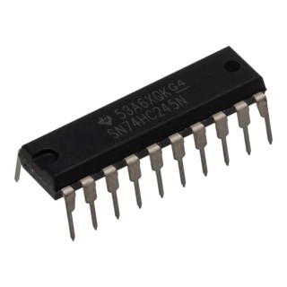 Texas Instruments 8-Bit Non-Inverting CMOS Bus Transceiver, 20-Pin PDIP SN74HC245N