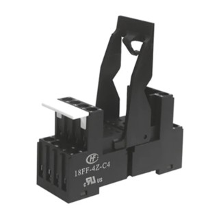 Hongfa Europe GMBH 14 Way 250V AC DIN Rail Relay Socket for HF18FF & HF18FH Series Relays 18FF-4Z-C4 + TAG & CLIP