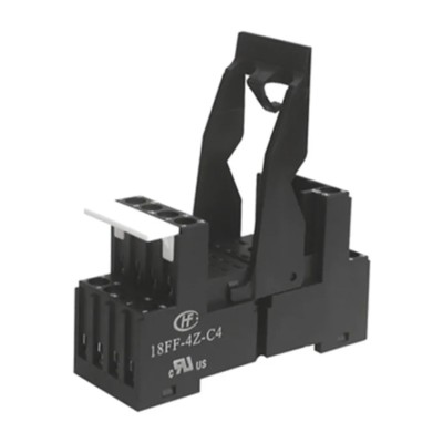 Hongfa Europe GMBH 14 Way 250V AC DIN Rail Relay Socket for HF18FF & HF18FH Series Relays 18FF-4Z-C4 + TAG & CLIP