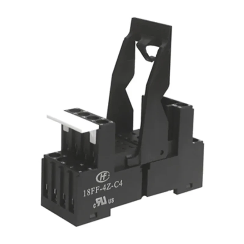 Hongfa Europe GMBH 14 Way 250V AC DIN Rail Relay Socket for HF18FF & HF18FH Series Relays 18FF-4Z-C4 + TAG & CLIP