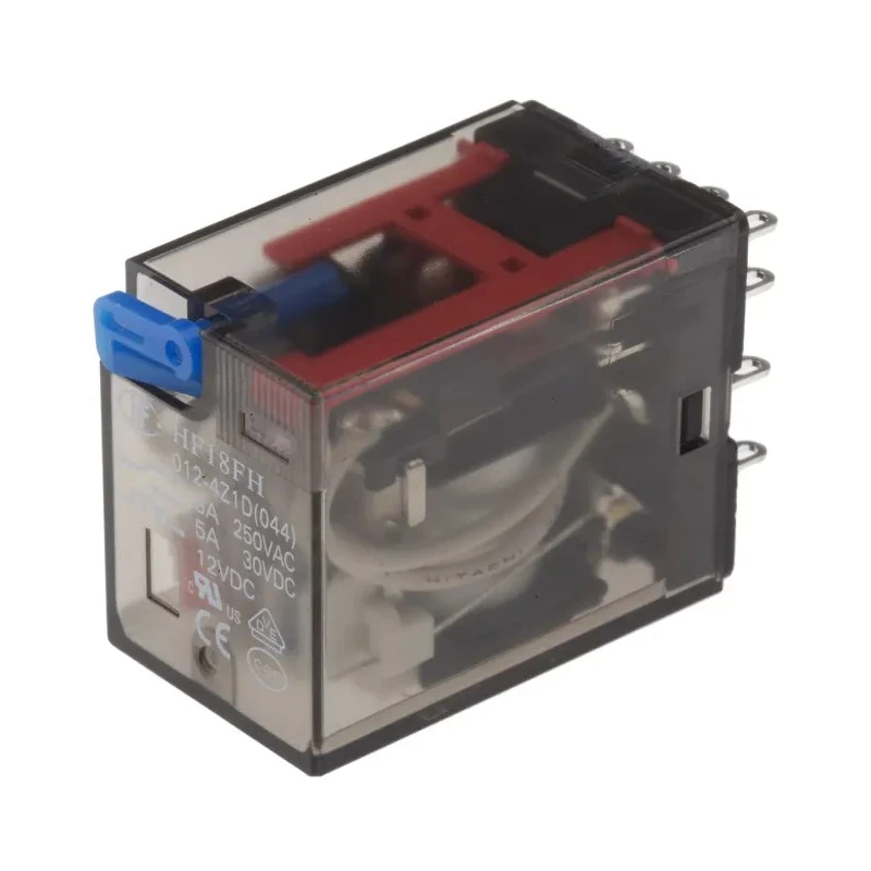 Hongfa Europe GMBH Chassis Power Relay, 12V DC Coil, 5A Switching Current, 4PDT Contact Configuration HF18FH0124Z1D