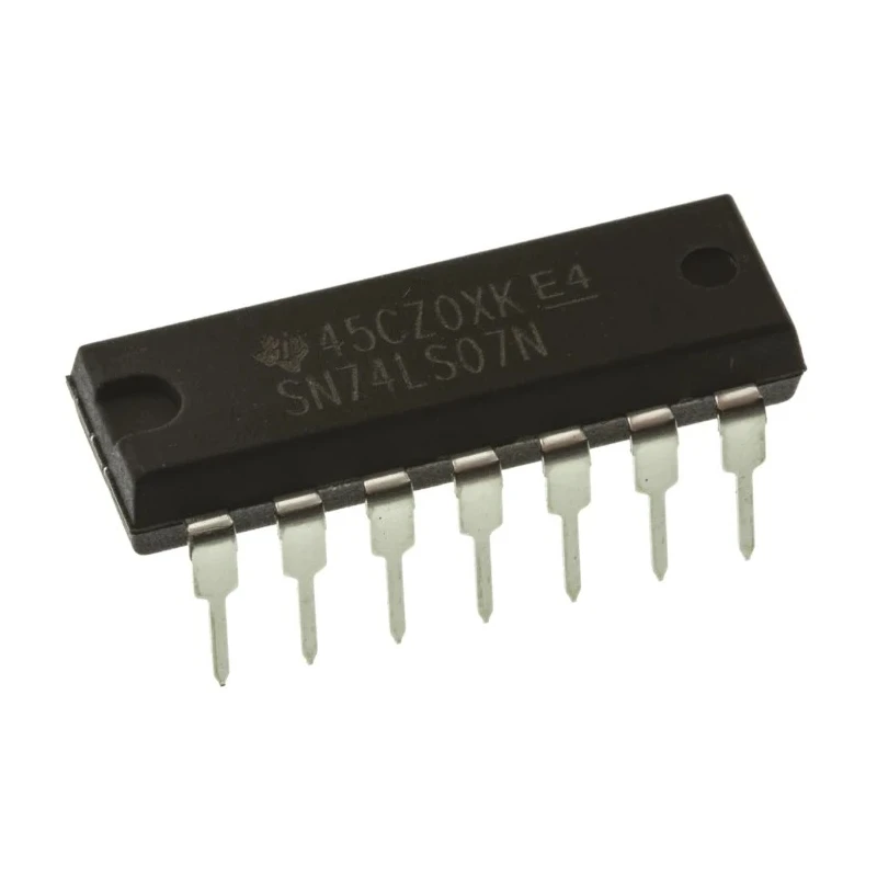 Texas Instruments 6-Channel Buffer & Line Driver Open Collector Non-Inverting 14-Pin PDIP SN74LS07N