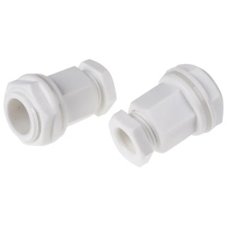 RS PRO White Plastic Cable Gland M20 Thread 4 mm Min., 7 mm Max. Cable Diameter IP55 Protection 127-338
