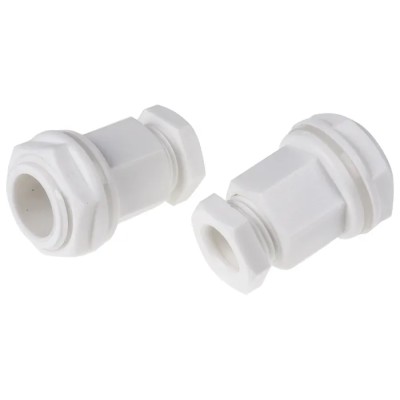 RS PRO White Plastic Cable Gland M20 Thread 4 mm Min., 7 mm Max. Cable Diameter IP55 Protection 127-338