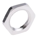 RS PRO Brass Cable Gland Locknut M16 Thread Nickel-Plated Brass Construction 127-164