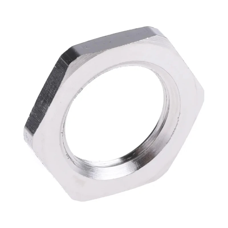 RS PRO Brass Cable Gland Locknut M16 Thread Nickel-Plated Brass Construction 127-164