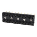 Staubli Straight Panel PCB Socket 20-Contact, 2 Row, 12 mm Pitch, 10A, Gold Plated Contacts 63.9358-21