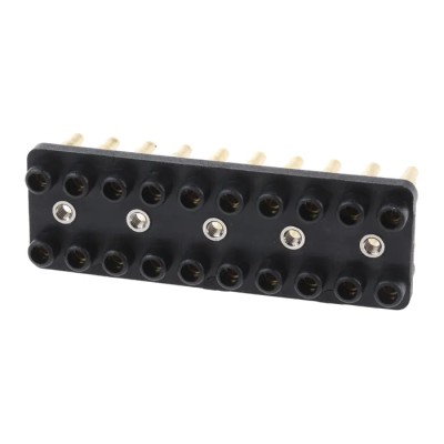 Staubli Straight Panel PCB Socket 20-Contact, 2 Row, 12 mm Pitch, 10A, Gold Plated Contacts 63.9358-21