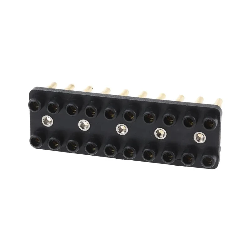 Staubli Straight Panel PCB Socket 20-Contact, 2 Row, 12 mm Pitch, 10A, Gold Plated Contacts 63.9358-21