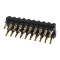 Staubli Straight Panel PCB Socket 20-Contact, 2 Row, 12 mm Pitch, 10A, Gold Plated Contacts 63.9358-21