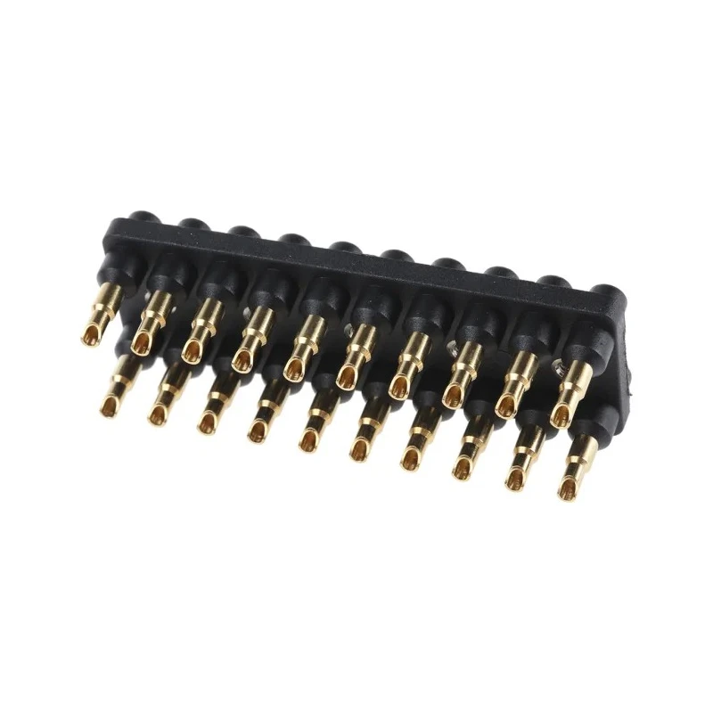 Staubli Straight Panel PCB Socket 20-Contact, 2 Row, 12 mm Pitch, 10A, Gold Plated Contacts 63.9358-21
