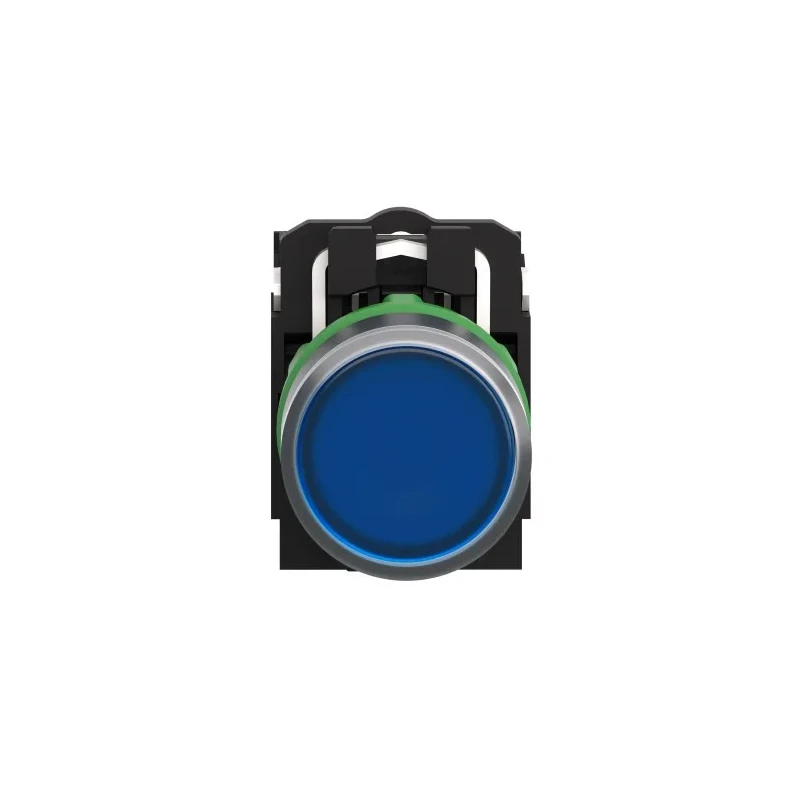 Schneider Electric Illuminated Push Button Switch, Blue LED, Spring Return, Panel Mount, 22 mm Cutout, SPDT, 24V XB5AW36B5