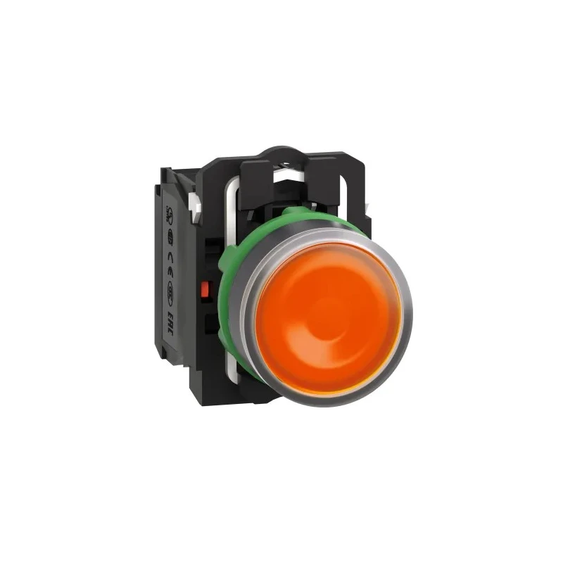 Schneider Electric Harmony XB5 Series Illuminated Push Button Switch, Spring Return, Panel Mount, 22 mm Cutout XB5AW35B5