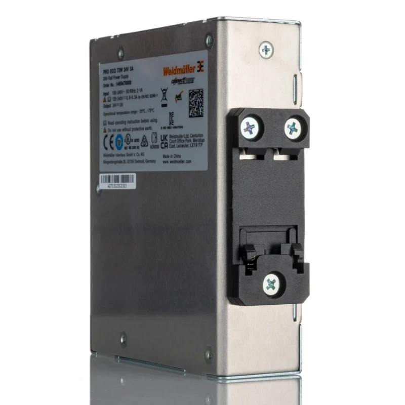 Weidmüller PROeco Switched Mode DIN Rail Power Supply 28V DC, 72W, 3A Output, AC/DC Input 264V/370V 1469470000