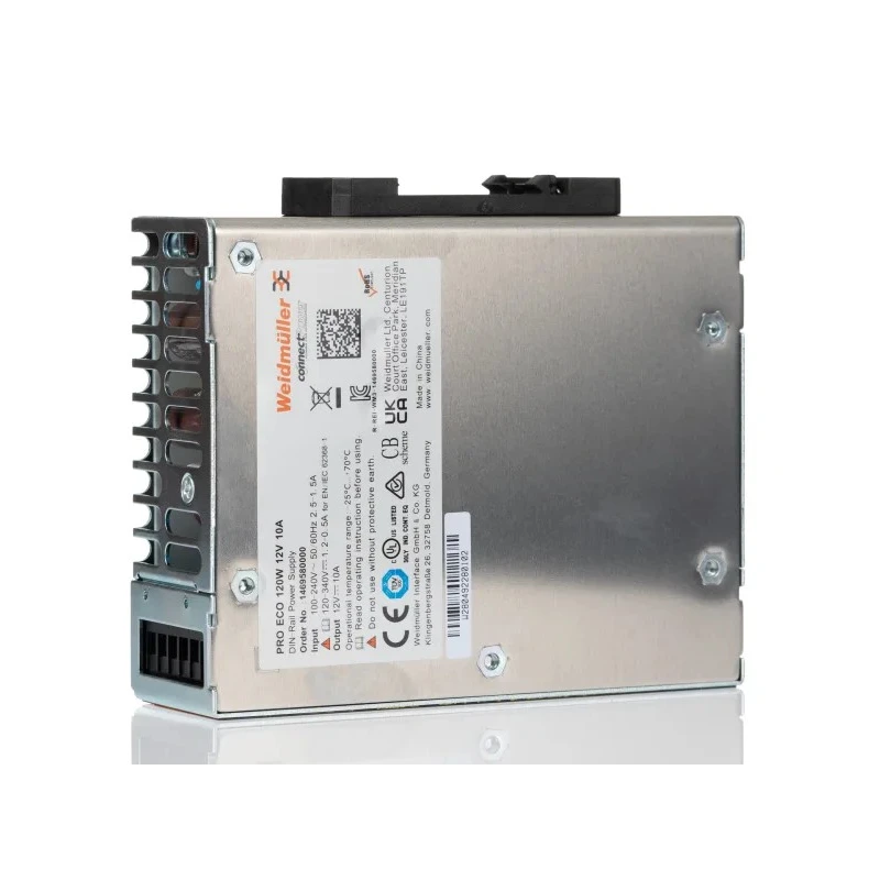 Weidmüller PRO ECO Switched Mode DIN Rail Power Supply 264V AC/DC Input 16V DC, 10A Output, 120W 1469580000